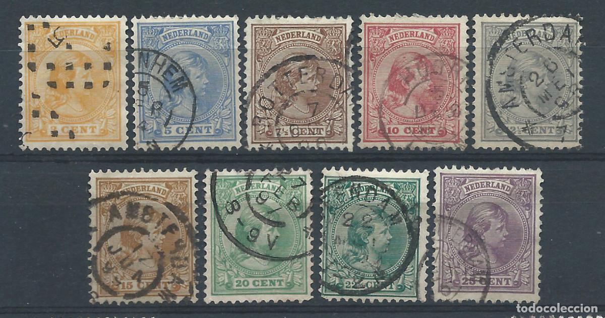 Sellos: Pays Bas N&deg;34/42 Obl (FU) 1891/97 - Reine Wlhelmine