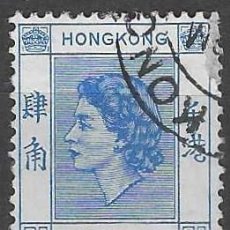 Francobolli: HONG KONG 1954 - ISABEL II, 40C AZUL CLARO - USADO