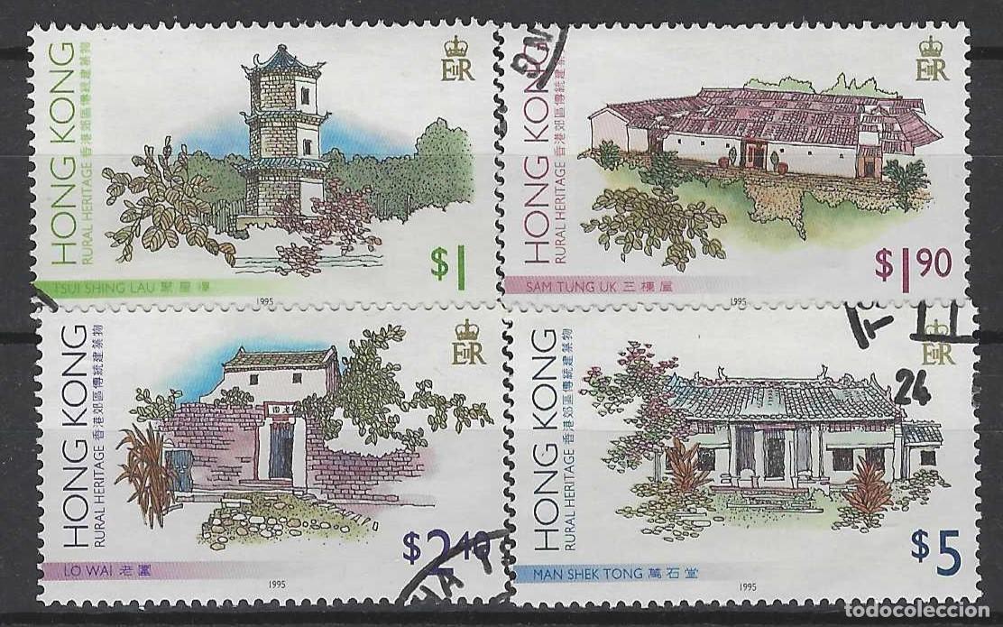 Sellos: HONG KONG 1995 - EDIFICIOS TRADICIONALES, S.COMPLETA - USADOS - Foto 1