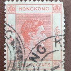 Sellos: SELLO USADO HONG KONG 1938 REY JORGE VI.