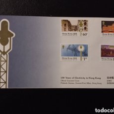 Sellos: HONG KONG 1990 100 AÑO DE LA ELECTRICIDAD FDC.A3583