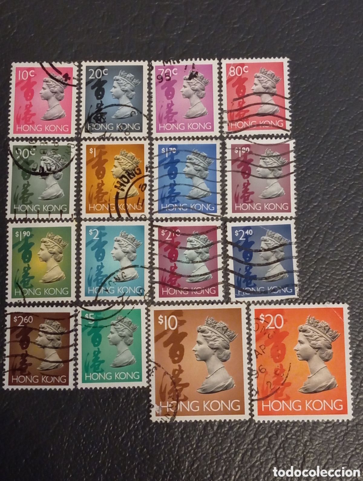 Sellos: Hong Kong Colecci&oacute;n Definitiva Isabel II Usados - A&ntilde;o 1987