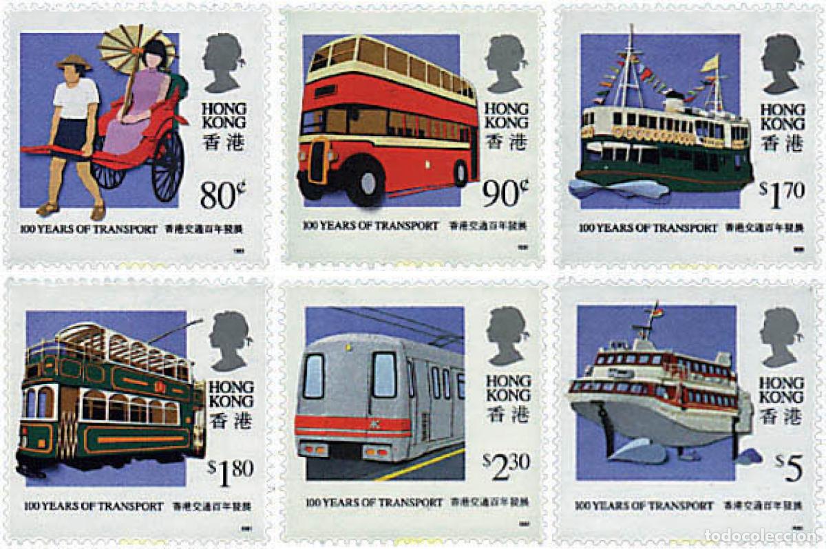 Sellos: 55079 MNH HONG KONG 1991 CENTENARIO DE LOS TRANSPORTES PUBLICOS