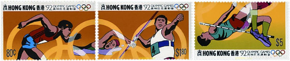 Sellos: 593141 MNH HONG KONG 1992 25 JUEGOS OLIMPICOS VERANO BARCELONA 1992