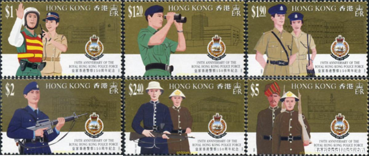 Sellos: 41932 MNH HONG KONG 1994 150 ANIVERSARIO DE LAS FUERZAS REALES DE POLICIA DE HONG KONG