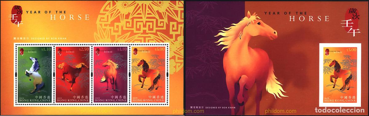 Sellos: 87432 MNH HONG KONG 2002 A&Ntilde;O LUNAR CHINO - A&Ntilde;O DEL CABALLO