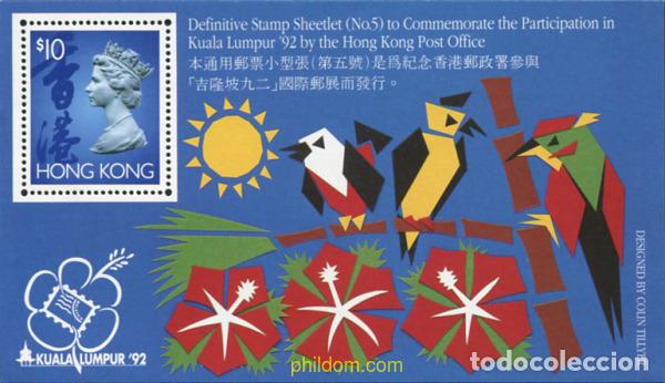 Sellos: 140095 MNH HONG KONG 1992 PARTICIPACION DE CORREOS DE HONG KONG EN LA EXPOSICION FILATELICA DE KUAL