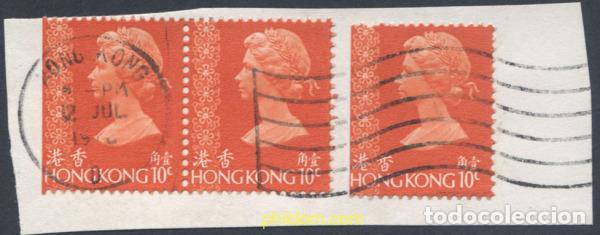 Sellos: 654173 USED HONG KONG 1973 RETRATO DE LA REINA ISABEL II