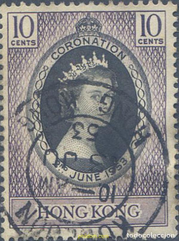 Sellos: 653998 USED HONG KONG 1953 CORONACION DE ISABEL II
