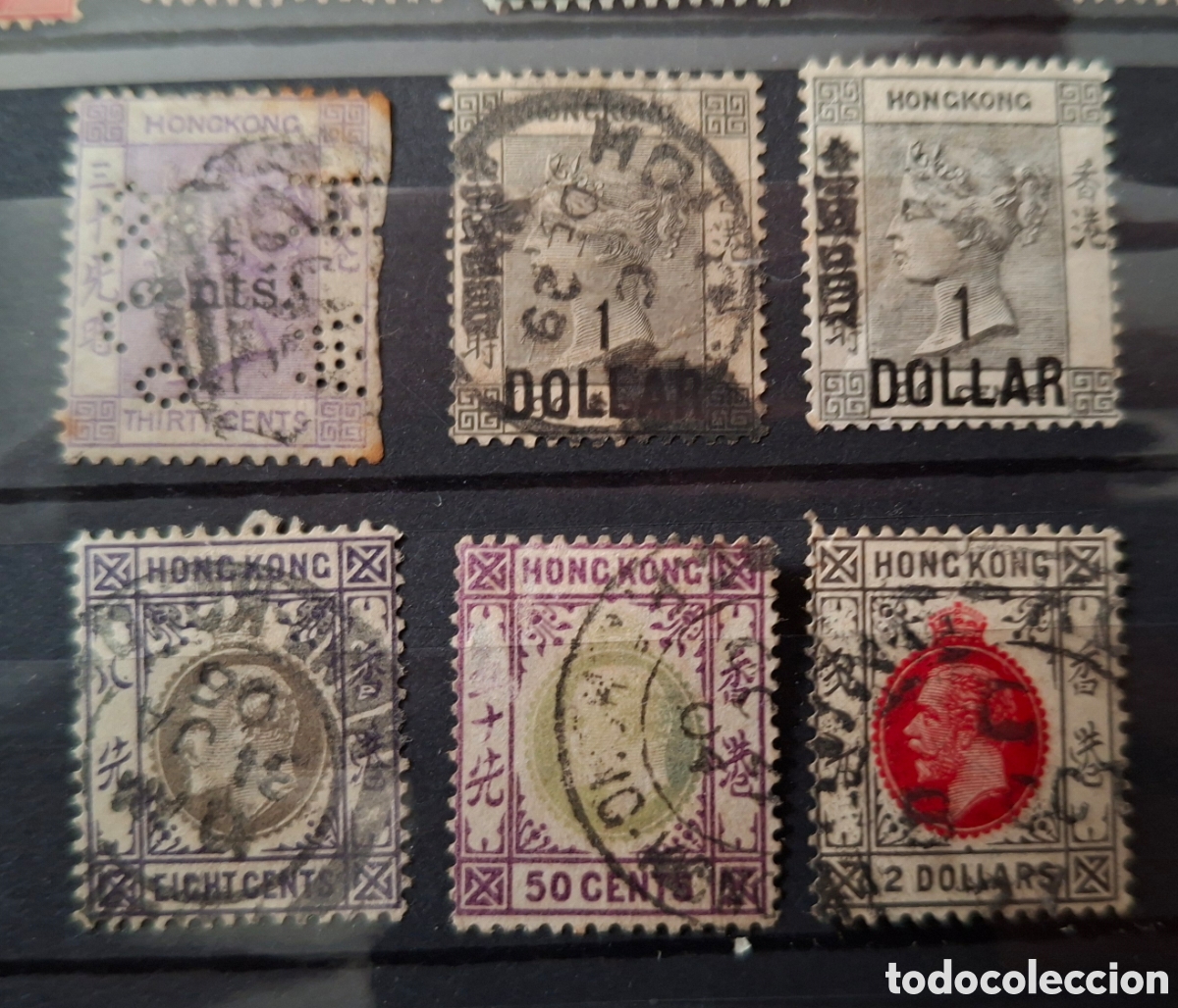 Sellos: Hong kong sellos antiguos usados y nuevos 1 dollar