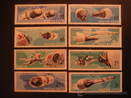 Sellos: N&ordm; YVERT  1872/9*** A&Ntilde;O 1966.  CONQUISTAS ESPACIALES