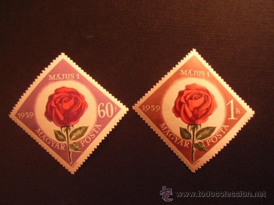 Selos: N&ordm; YVERT  1276/7*** A&Ntilde;O 1959.  ROSAS