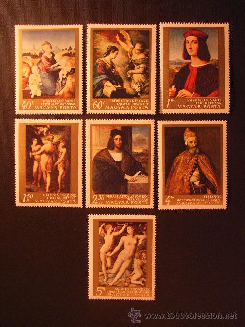 Sellos: N&ordm; YVERT  2011/7*** A&Ntilde;O 1968.  CUADROS DE PINTORES ITALIANOS