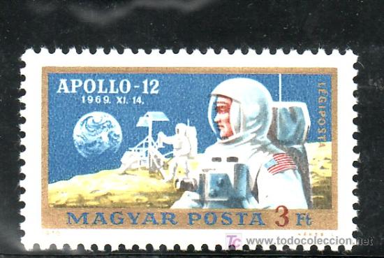 Sellos: hungria a 325 con charnela, espacio, apollo 12, - Foto 1