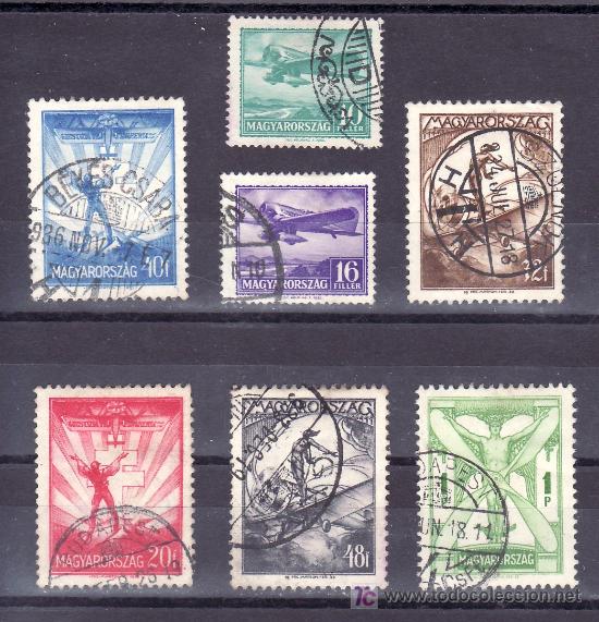Sellos: hungria a  26/32 usada, avion, - Foto 1