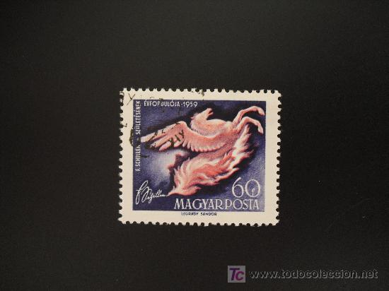 Selos: Hungria(Magyar Posta) 1 sello usado sin charnela