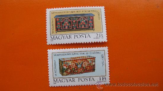 Sellos: 1981 hungria, dia del sello, yvert 2768/9 - Foto 1