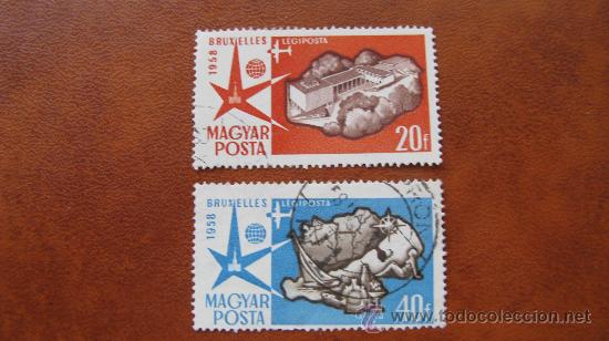 Sellos: 1958 hungria, exposicion de bruselas - Foto 1