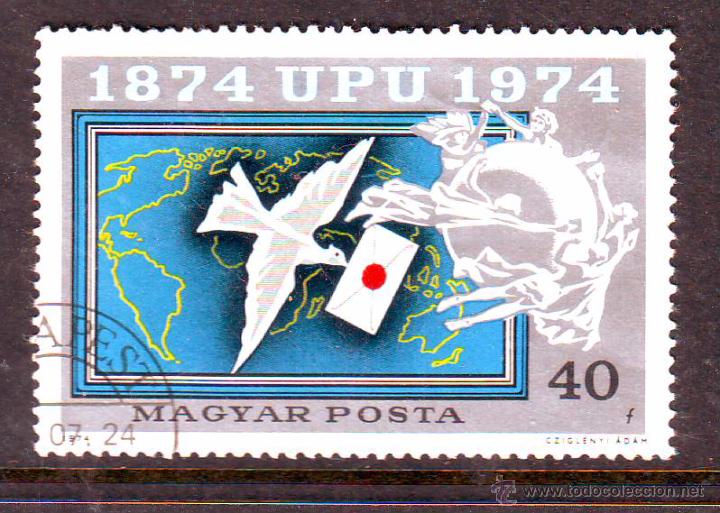 Sellos: HUNGRIA.A&Ntilde;O 1974.UPU.UNION POSTAL UNIVERSAL.VALOR USADO.