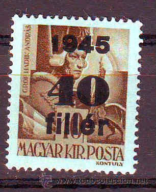 Sellos: HUNGRIA.A&Ntilde;O 1945.ANTIGUO VALOR NUEVO SOBRECARGADO.