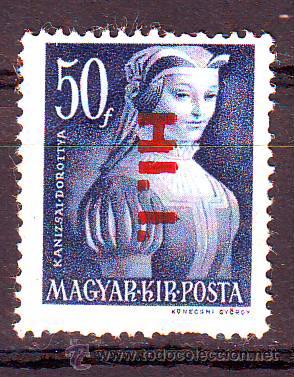 Sellos: HUNGRIA.A&Ntilde;O 1945.ANTIGUO VALOR NUEVO SOBRECARGADO.