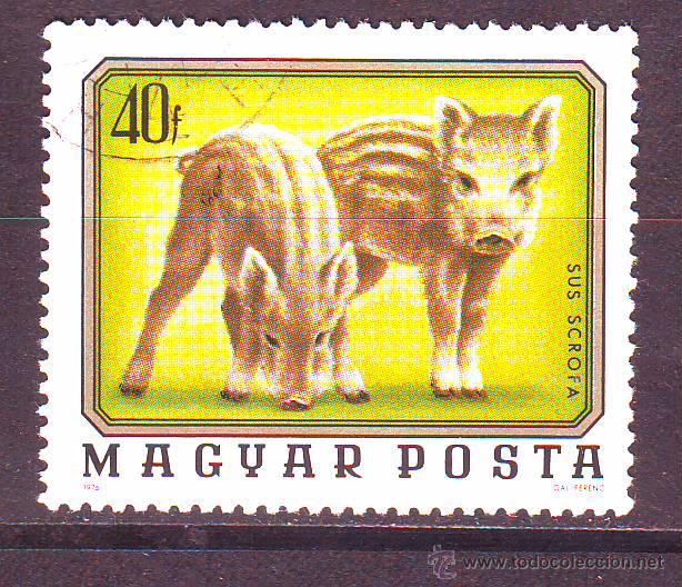 Timbres: HUNGRIA.A&Ntilde;O 1976.FAUNA.ANIMALES.MICHEL NR.3098.