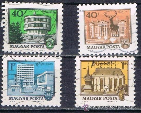 Sellos: HUNGRIA - LOTE 4 SELLOS - EDIFICIOS (USADO) LOTE 10 - Foto 1