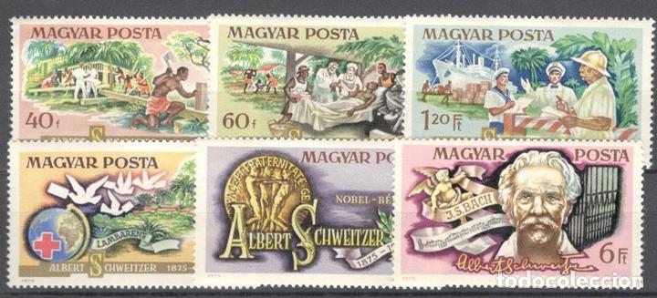Sellos: Hungria. 1975. Albert Schweitzer. MNH** - Foto 1