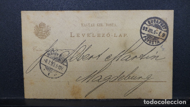Sellos: ENTERO POSTAL DE HUNGRIA CIRCULADA A&Ntilde;O 1893 - Foto 1