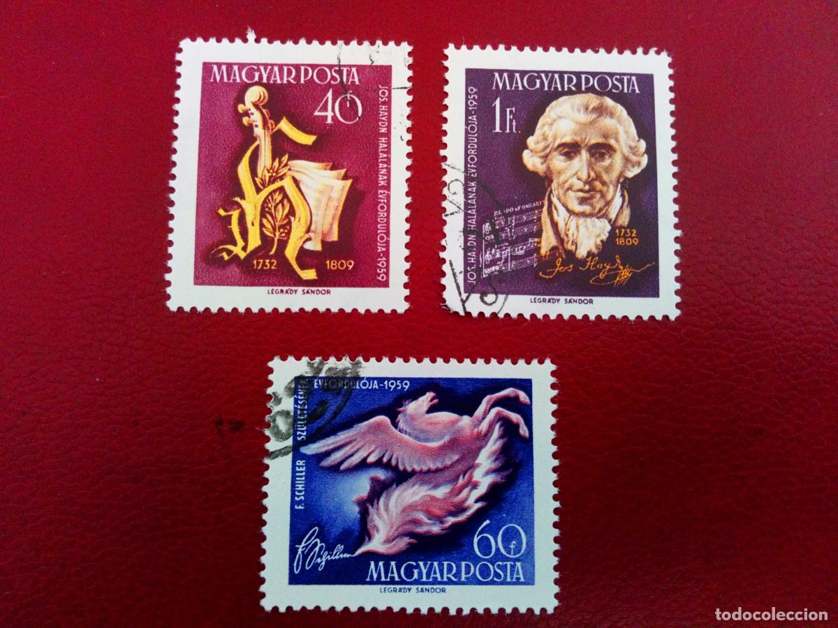 Sellos: HUNGR&Iacute;A 1959, SCHILLER - Foto 1