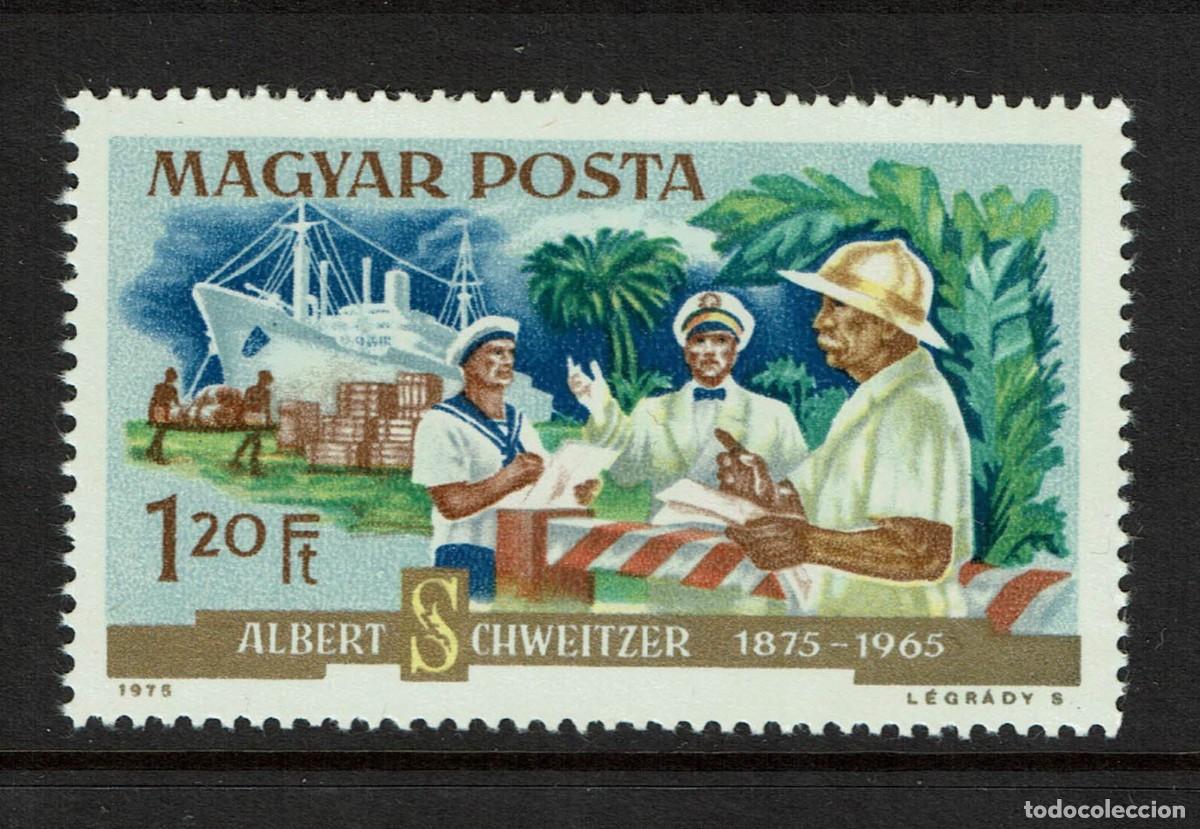 Sellos: Albert Schweitzer. Hungria, 1975 - Foto 1