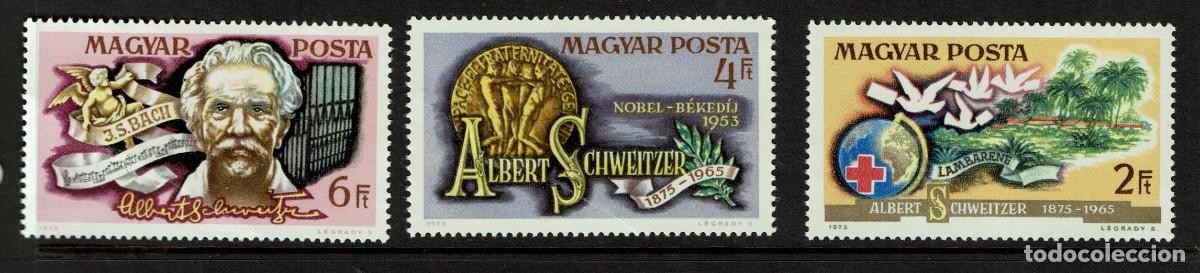 Sellos: Albert Schweitzer. Hungria, 1975 - Foto 2