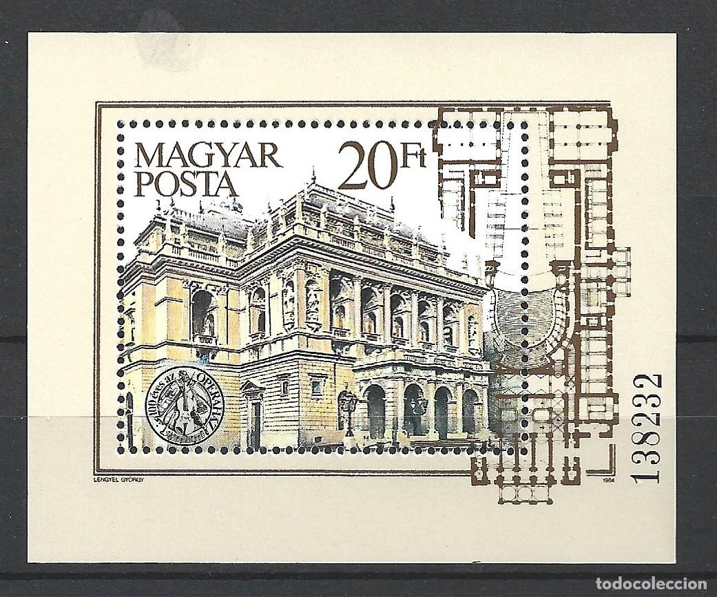 Sellos: HUNGRIA HB 175** - A&Ntilde;O 1984 - CENTENARIO DE LA OPERA DE BUDAPEST - Foto 1