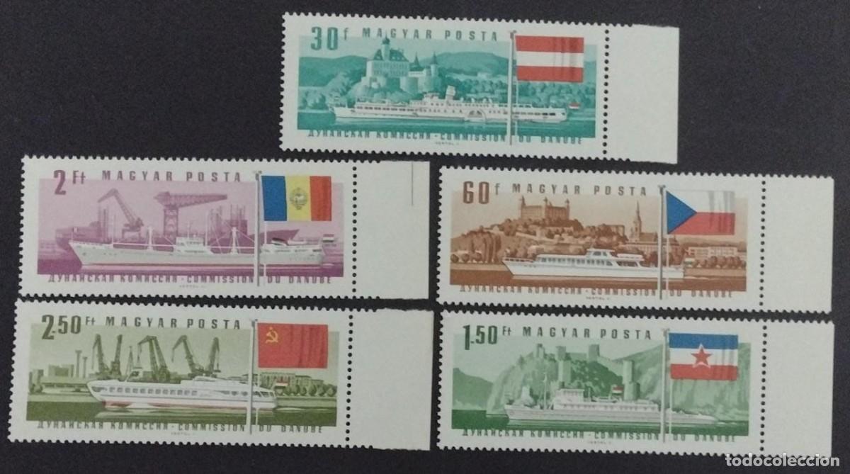 Sellos: BD) MAGYAR POSTA, BOATS, FLAGS, MNH - Foto 1