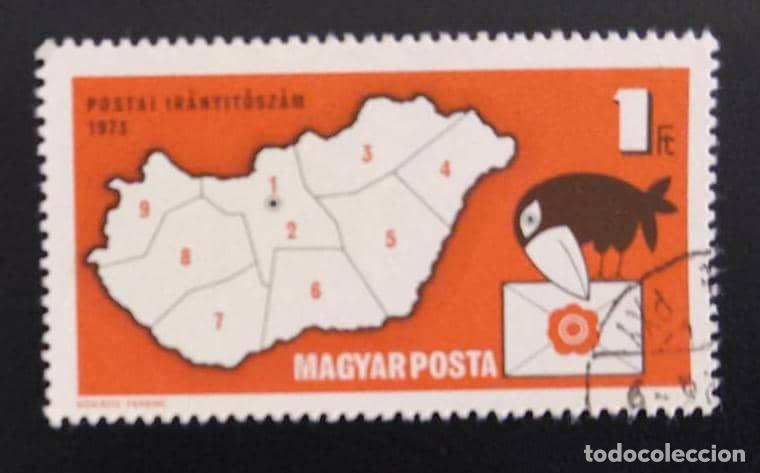 Sellos: SD)HUNGARY. MAP. BIRD. USED - Foto 1