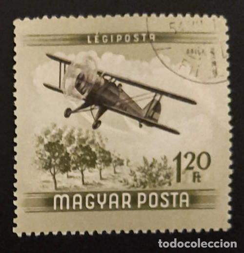 Sellos: SD)HUNGARY, PLANE, USED - Foto 1