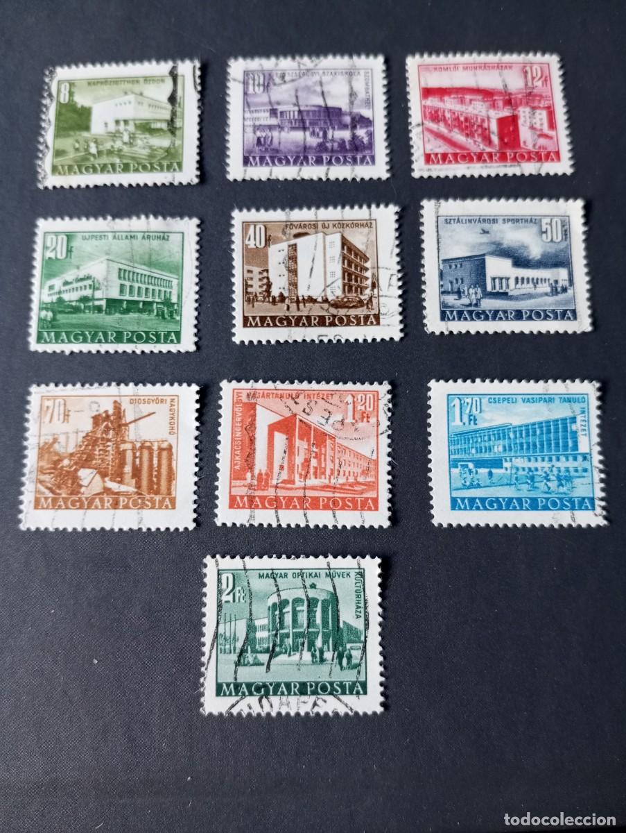 Sellos: HUNGR&Iacute;A 1953, ARQUITECTURA, EDIFICIOS , YT 1080 Y SS - Foto 1