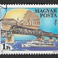 Sellos: SD)1985 HUNGARY SHORT SERIES OF BRIDGES OVER THE DANUBE, 3 STAMPS CTO