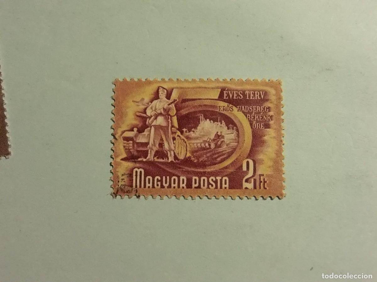 Sellos: HUNGRIA 1950 - EJERCITO, MILITAR, TANQUES. - Foto 1