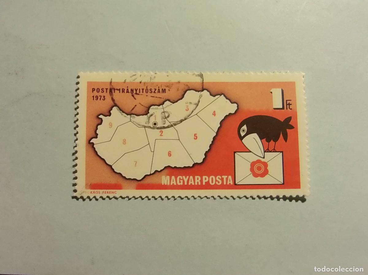 Sellos: HUNGRIA 1973 - MAPA DE HUNGRIA - C&Oacute;DIGO POSTAL - Foto 1