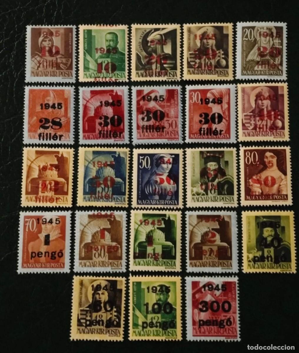 Sellos: 1945 Sellos de Hungr&iacute;a ** - Foto 1