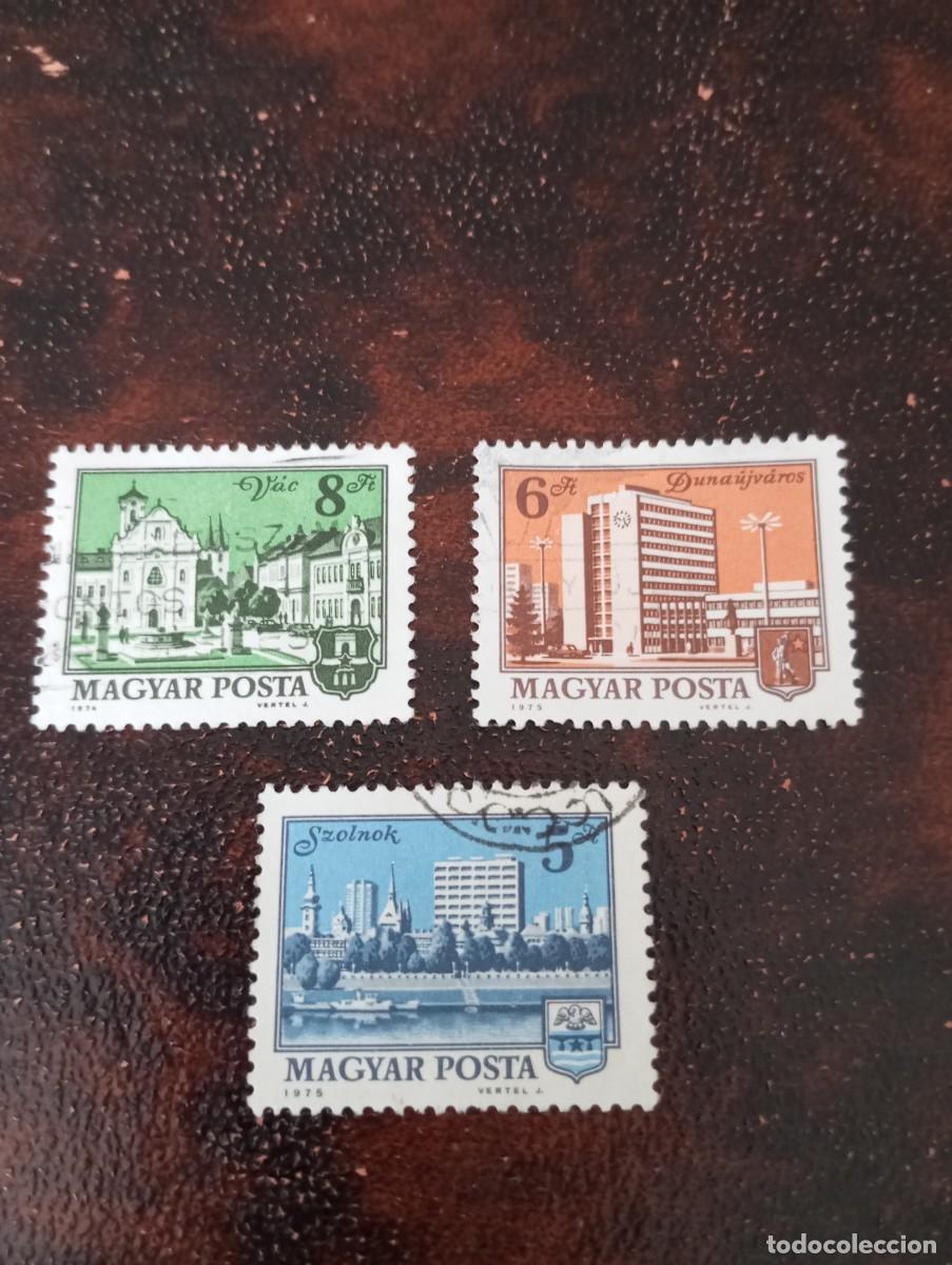 Sellos: HUNGR&Iacute;A, 1974, EDIFICIOS, YT 2411, 2423, 2442 - Foto 1