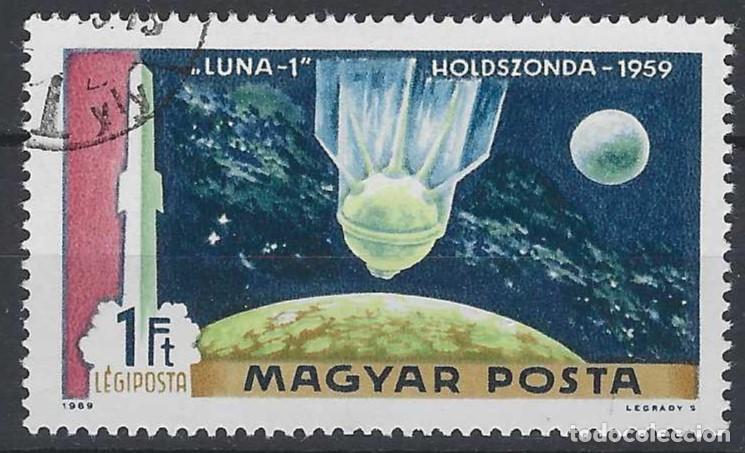 Sellos: HUNGR&Iacute;A 1969 - EXPLORACI&Oacute;N DEL ESPACIO, &Aacute;EREO - USADO - Foto 1