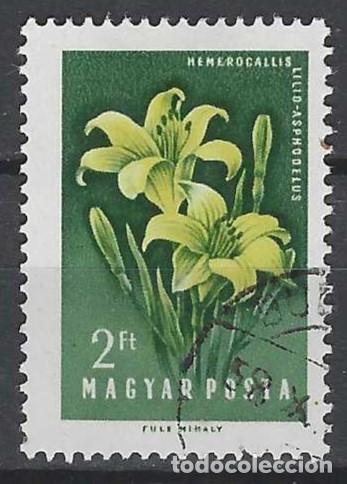 Sellos: HUNGR&Iacute;A 1958 - FLORES - USADO - Foto 1
