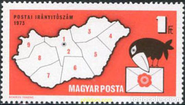 Sellos: 190334 MNH HUNGRIA 1973 INTRODUCCION DEL CODIGO POSTAL - Foto 1