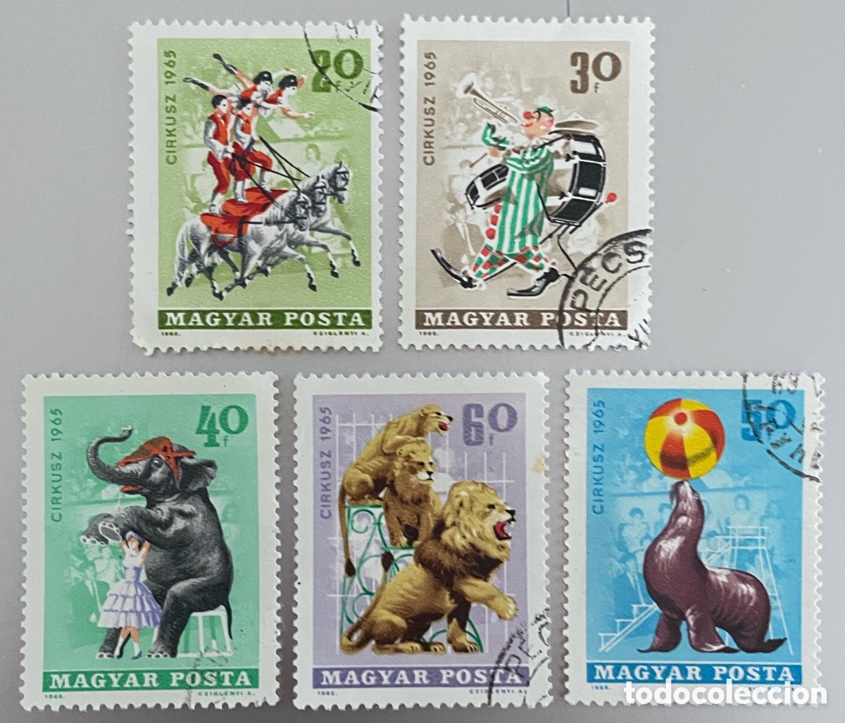 Sellos: Hungr&iacute;a. El circo. 1965 - Foto 1