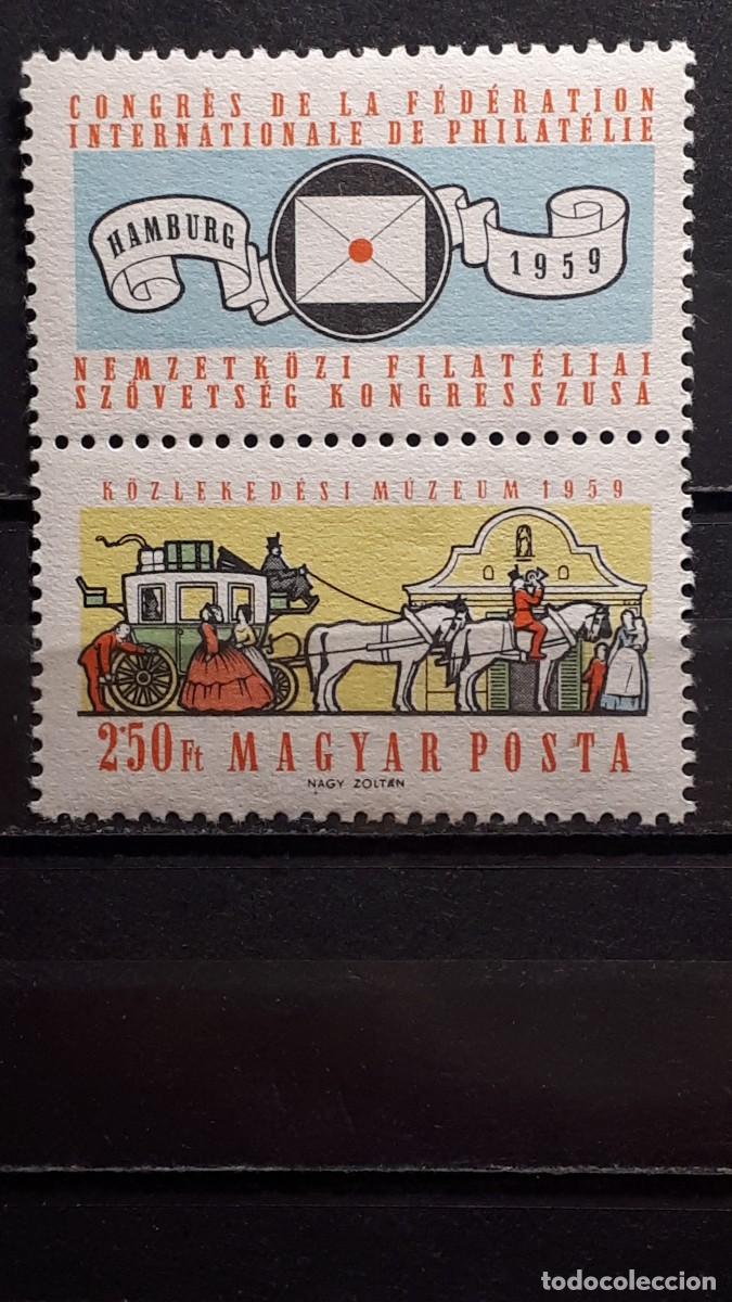 Sellos: HUNGR&Iacute;A. A&Ntilde;O 1959. **. YVERT 1285 - Foto 1