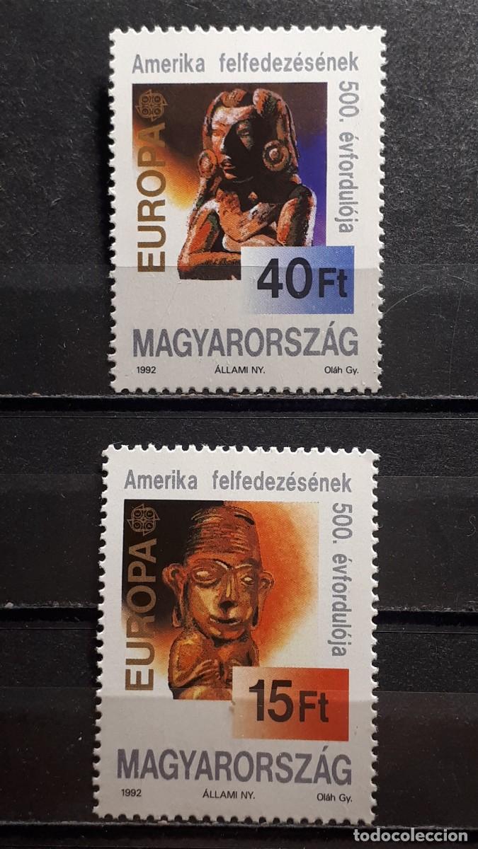 Sellos: HUNGR&Iacute;A. A&Ntilde;O 1992. **. YVERT 3370/1 - Foto 1