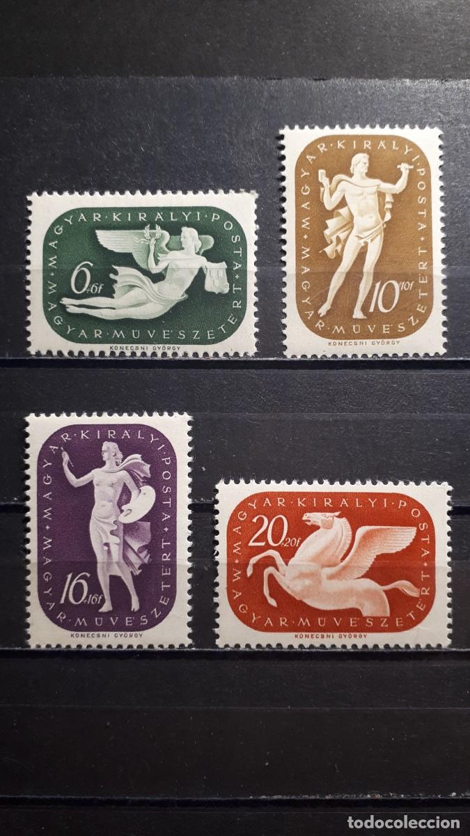 Sellos: HUNGR&Iacute;A. A&Ntilde;O 1940. **. YVERT 562/5 - Foto 1