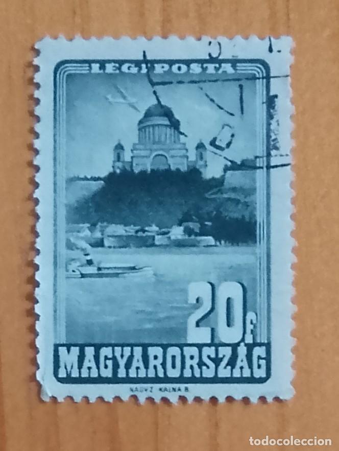 Sellos: MAGYAR POSTA, HUNGRIA - V/F 20 F - EDIFICIO, BUQUE Y MAR. - Foto 1